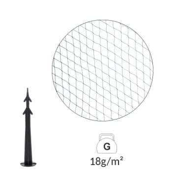 Chomik Защитная Сетка От Птиц 8x8 м (18 г/м²) + 6 Пластиковых Штифтов, JAW2507 - Home Club