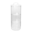 BackHome Living Скляна Контейнер Для Зберігання, 3-Ярусний, З Кришкою, 11 × 29 См, IBO4669 - Home Club