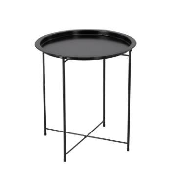 Chomik Круглий Журнальний Стіл 47 x 47 x 50,5 См, Чорний, LOF1081 - Home Club