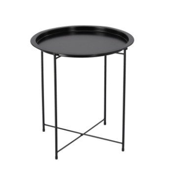 Chomik Круглый Журнальный Столик 47 x 47 x 50,5 См, Черный, LOF1081 - Home Club