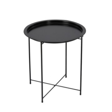 Chomik Круглый Журнальный Столик 47 x 47 x 50,5 См, Черный, LOF1081 - Home Club