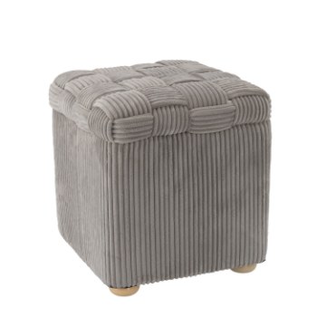 Chomik Квадратный Плетёный Пуф 40 x 40 x 45 См, Светло-Серый, PHO5925 - Home Club
