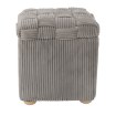 Chomik Квадратный Плетёный Пуф 40 x 40 x 45 См, Светло-Серый, PHO5925 - Home Club, изображение 3