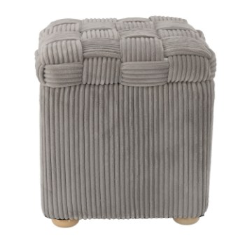 Chomik Квадратный Плетёный Пуф 40 x 40 x 45 См, Светло-Серый, PHO5925 - Home Club