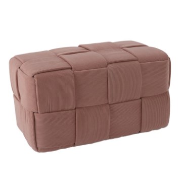 Chomik Прямоугольный плетеный пуф 72 x 38 x 38 см, розовый, PHO5918 - Home Club