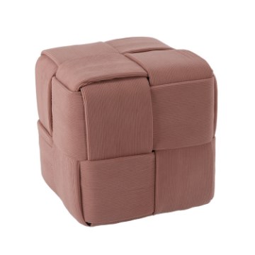 Chomik Плетеный пуф-кубик 39 x 39 x 39 см, розовый, PHO6052 - Home Club