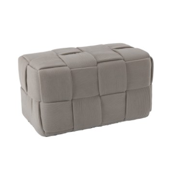 Chomik Прямоугольный плетеный пуф 60 x 32 x 32 см, светло-серый, PHO5901 - Home Club