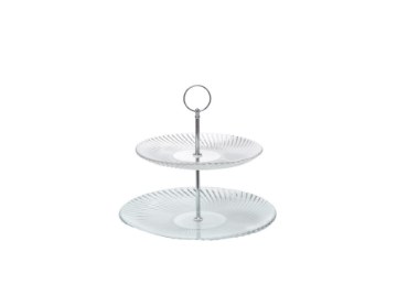 BackHome Living Скляна тарілка з двома ярусами, DUC5604 - Home Club