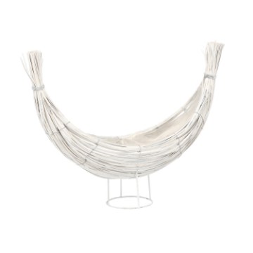 Chomik Плетена кошик «Рогалик» 37 × 18 × 35 см, білий, SIL0814 - Home Club