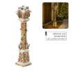 Chomik Святкова Дерев'яна Ліхтаря Бронзова Led 16 x 16 x 85 См, DEL5249 - Home Club, зображення 5