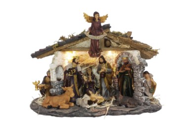 Chomik Рождественский Вертеп 41 x 28 x 12,5 См С Светодиодами, LIG1407 - Home Club