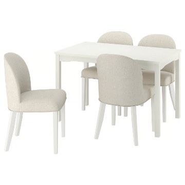 ІКЕА Стіл і 4 стільці HAUGA ХАУГА / ROSENTORP, 996.251.88 - Home Club