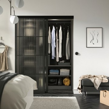 ИКЕА Комбинация раздвижных дверей SKYTTA / LUNDBRÄSMA, 096.182.10 - Home Club