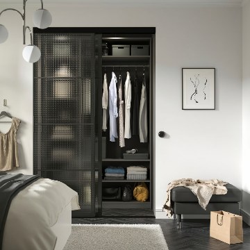 ИКЕА Комбинация раздвижных дверей SKYTTA / LUNDBRÄSMA, 496.182.13 - Home Club
