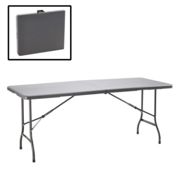Garden Line Складаний туристичний стіл 180 × 75 × 72 см, сірий, ZUM0964 - Home Club
