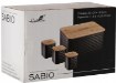 Chomik Хлібниця Sabio — Емальована З Бамбуковою Кришкою 35 × 23 × 18,5 См, Чорна + 3 Контейнери 11,5 × 11,5 × 12 См, NEL8831 - Home Club, зображення 14
