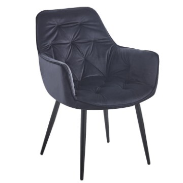 BackHome Living Черное велюровое кресло, FAT2982 - Home Club