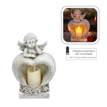 Chomik Фигурка «Ангел Задумчивости» С Подсветкой Led, 16 x 10 x 23,5 См, GOT2632 - Home Club