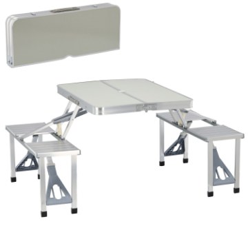 Garden Line Туристичний набір — складаний столик із табуретами, 85,5 × 67 × 67 см, OXE3410 - Home Club