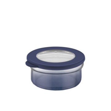 Chomik Кругла скляна посудина, 415 мл, індиго, LUXL-C487 - Home Club