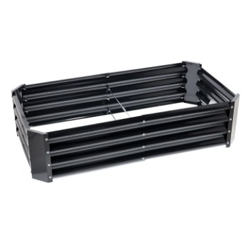 Garden Line Грядка для овощей и цветов 120 × 60 × 30 см, прямоугольная, антрацитовая, ZAK8458 - Home Club
