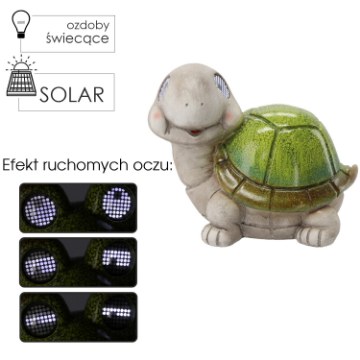 Garden Line Садовая Фигурка — Черепаха Со Светящимися Глазами 27,6 x 20 x 21,5 см, светодиодная, GOT9378 - Home Club