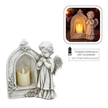 Chomik Фигура «Ангел Вечности» С Подсветкой Led, 19,5 x 11,5 x 22 см, GOT2649 - Home Club