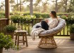 Garden Line Вращающееся кресло «Rotiva» (ротанг — коричневый, подушка — бежевая), FAT6952 - Home Club, изображение 3