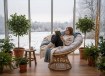 Garden Line Вращающееся кресло «Rotiva» (ротанг — коричневый, подушка — бежевая), FAT6952 - Home Club, изображение 4