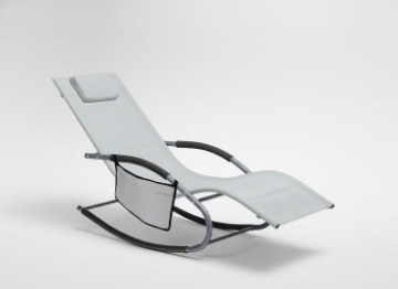 Garden Line Садовое Кресло-Шестельонка 148 x 63 x 87 см, Светло-Серый Цвет С Карманом, LEZ1618 - Home Club