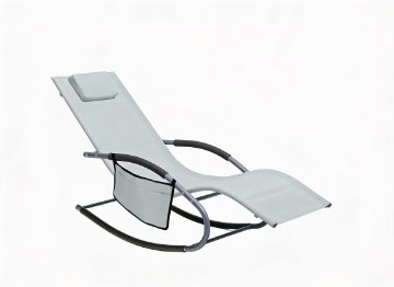 Garden Line Садовое Кресло-Шестельонка 148 x 63 x 87 см, Светло-Серый Цвет С Карманом, LEZ1618 - Home Club