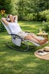 Garden Line Садовое Кресло-Шестельонка 148 x 63 x 87 см, Светло-Серый Цвет С Карманом, LEZ1618 - Home Club, изображение 3