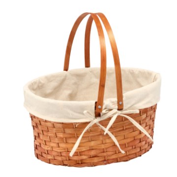 Chomik Бамбуковий Кошик 31 x 22 x 15/28 См З Ручками І Матеріалом, DRA1690 - Home Club