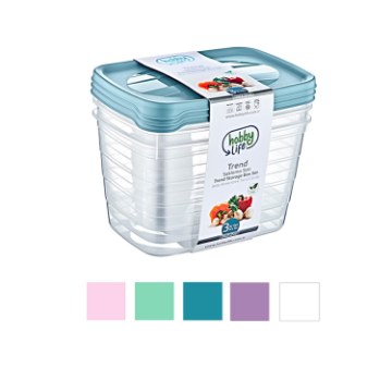 Hobby Life Набор из 3 прямоугольных глубоких контейнеров Trend Box объемом 2,2 л, HOB020991 - Home Club