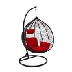 Garden Line Подвесное кресло S, черное, подушка — красная, каркас — черный, FAT6832 - Home Club, изображение 2