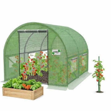 Garden Line Двухсекционный садовый туннель из полиэтилена, зеленый, 2 x 2 x 2 м, TUN5545 - Home Club