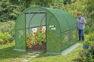 Garden Line Двухсекционный садовый туннель из полиэтилена, зеленый, 2 x 2 x 2 м, TUN5545 - Home Club