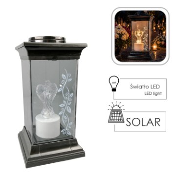 Chomik Солнечный Фонарь 14 x 14 x 28 См С Led-Ангелом, DED9237 - Home Club