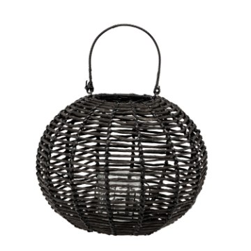 Chomik Круглый Фонарь 35 x 27 См Со Стеклянным Вставкой — Черный, ILS9500 - Home Club
