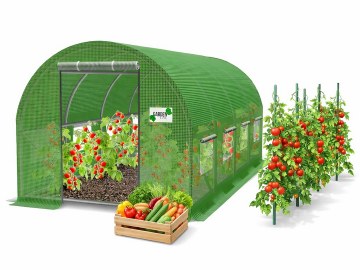 Garden Line 4-секционный садовый пленковый туннель, зеленый, 4 x 2,5 x 2 м, TUN5606 - Home Club