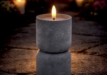 Chomik Свічка Led «Пісковий Годинник» 8 × 15 См, Ефект Бетону, LED9961 - Home Club