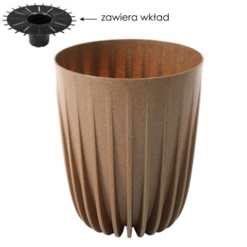 Chomik Горшок Mira Eco Wood 300 мм — натуральное дерево, LAM9407 - Home Club