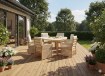 Garden Line Комплект садових меблів з алюмінію (стіл + 6 крісел) бежевий + бежеві подушки, TEK8086 - Home Club, зображення 3