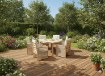 Garden Line Комплект садових меблів з алюмінію (стіл + 6 крісел) бежевий + бежеві подушки, TEK8086 - Home Club, зображення 4