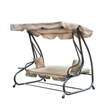 Garden Line Садовая Качель 210 x 120 x 170 См, Тёмно-Бежевая, С Функцией Лежачика, KRE0759 - Home Club
