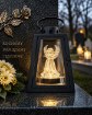 Chomik Чорний Ліхтар 10 × 10 × 20 См З Led-Вставкою — Теплий Білий Янгол, LED9107 - Home Club, зображення 3
