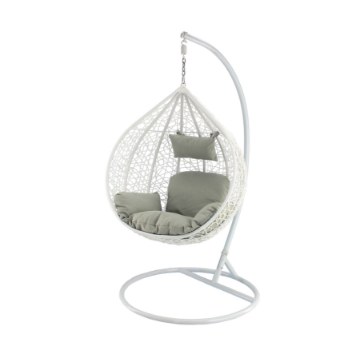 Garden Line Подвесное кресло Xl, белого цвета, подушка — серого цвета, каркас — белого цвета, FAT5094 - Home Club