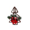 Chomik Деревянная подвесная елочка 25 см, красная, с поинсецией, ANT9763 - Home Club