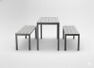 Garden Line Набір Садових Меблів Стіл 110 x 58,5 x 75,5 См + 2 Лавки 110 x 39 x 45 См Сірий, MEB0841 - Home Club, зображення 2