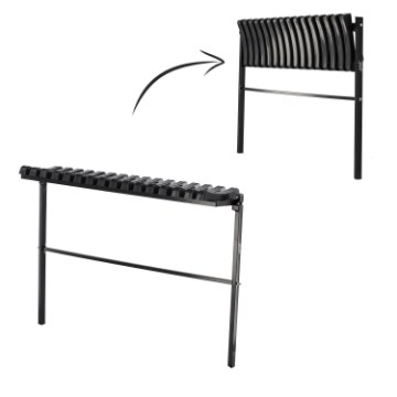 Garden Line Складана лавка, довжина 100 см, чорна, MEB8312 - Home Club